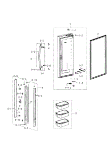 Left Door parts for Samsung Refrigerator RFG293HARS/XAA-03 from AppliancePartsPros.com