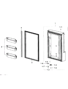 Freezer Door Rt parts for Samsung Refrigerator RF32FMQDBSR/AA-05 from AppliancePartsPros.com