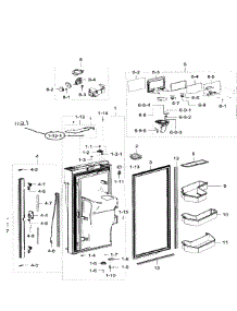 Fridge Door Lt parts for Samsung Refrigerator RF32FMQDBSR/AA-05 from AppliancePartsPros.com