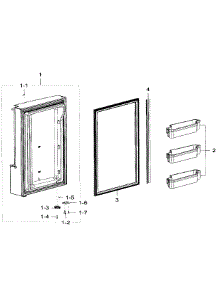 Freezer Door Lt parts for Samsung Refrigerator RF32FMQDBSR/AA-05 from AppliancePartsPros.com