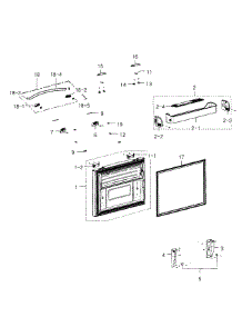 Freezer Door parts for Samsung Refrigerator RFG293HARS/XAA-02 from AppliancePartsPros.com