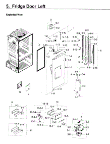 Fridge Door L parts for Samsung Refrigerator RF23HTEDBSR/AA-07 from AppliancePartsPros.com