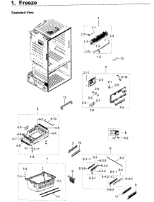 Freezer parts for Samsung Refrigerator RF23HTEDBSR/AA-07 from AppliancePartsPros.com