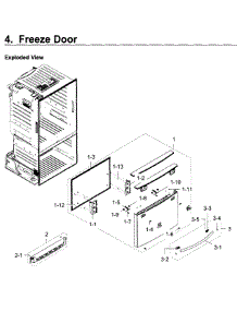 Freezer Door parts for Samsung Refrigerator RF23HTEDBSR/AA-07 from AppliancePartsPros.com