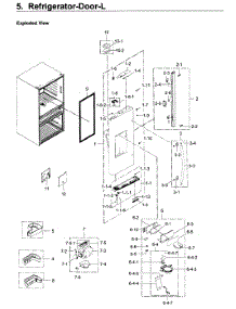 Fridge Door L parts for Samsung Refrigerator RF22KREDBSR/AA-04 from AppliancePartsPros.com