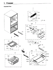 Freezer parts for Samsung Refrigerator RF22KREDBSR/AA-04 from AppliancePartsPros.com