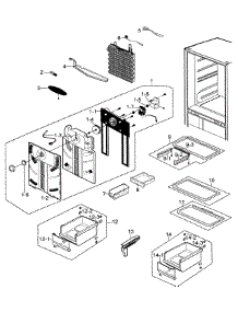 Refrigerator parts for Samsung Refrigerator RB215LASH/XAA-00 from AppliancePartsPros.com