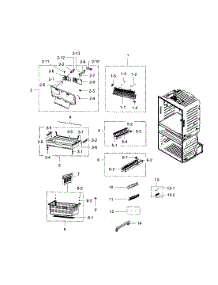 Freezer parts for Samsung Refrigerator RF4287HABP/XAA-04 from AppliancePartsPros.com