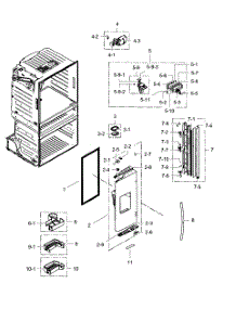 Refrigerator Door L parts for Samsung Refrigerator RF4287HABP/XAA-04 from AppliancePartsPros.com