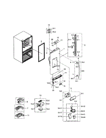 Left Door parts for Samsung Refrigerator RF24FSEDBSR/AA-00 from AppliancePartsPros.com