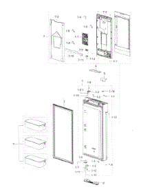 Fridge Door R parts for Samsung Refrigerator RF22K9581SG/AA-00 from AppliancePartsPros.com