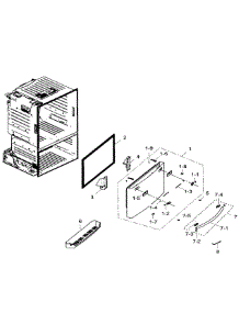 Freezer Door parts for Samsung Refrigerator RF30HDEDTSR/AA-07 from AppliancePartsPros.com