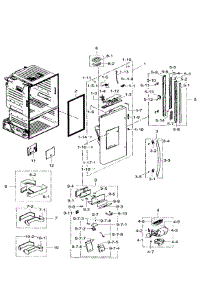 Left Door parts for Samsung Refrigerator RF30HDEDTSR/AA-07 from AppliancePartsPros.com