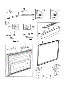 Freezer Door parts for Samsung Refrigerator RF268ACRS/XAA-01 from AppliancePartsPros.com