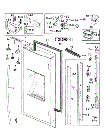 Fridge Door L parts for Samsung Refrigerator RF268ACRS/XAA-01 from AppliancePartsPros.com
