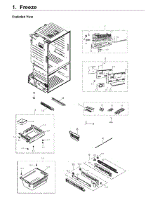 Freezer parts for Samsung Refrigerator RF220NCTASR/AA-02 from AppliancePartsPros.com