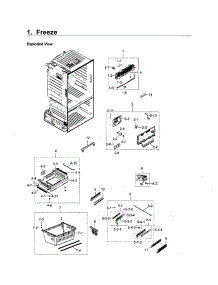 Freezer parts for Samsung Refrigerator RF23HCEDBWW/AA-13 from AppliancePartsPros.com