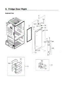 Fridge Door Rt parts for Samsung Refrigerator RF23HCEDBWW/AA-13 from AppliancePartsPros.com
