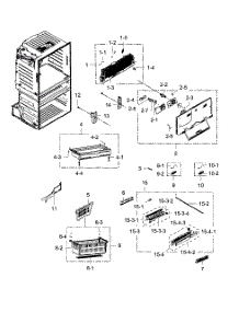 Freezer parts for Samsung Refrigerator RF25HMEDBSR/AA-02 from AppliancePartsPros.com