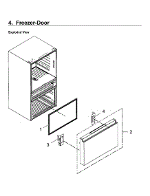 Freezer Door parts for Samsung Refrigerator RF23M8570SG/AA-00 from AppliancePartsPros.com