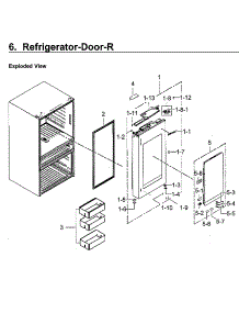Fridge Door Rt parts for Samsung Refrigerator RF23M8570SG/AA-00 from AppliancePartsPros.com