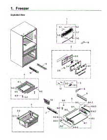 Freezer parts for Samsung Refrigerator RF23M8570SG/AA-00 from AppliancePartsPros.com
