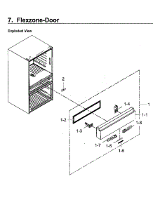 Flexzone Door parts for Samsung Refrigerator RF23M8570SG/AA-00 from AppliancePartsPros.com
