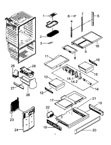 Refrigerator parts for Samsung Refrigerator RFG298HDRS/XAA-00 from AppliancePartsPros.com