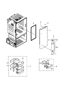Right Door parts for Samsung Refrigerator RF323TEDBSR/AA-01 from AppliancePartsPros.com