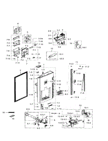 Fridge Door Left parts for Samsung Refrigerator RF34H9960S4/AA-04 from AppliancePartsPros.com