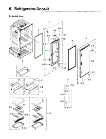 Fridge Door R parts for Samsung Refrigerator RF22KREDBSG/AA-04 from AppliancePartsPros.com