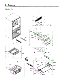 Freezer parts for Samsung Refrigerator RF22KREDBSG/AA-04 from AppliancePartsPros.com