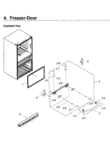 Freezer Door parts for Samsung Refrigerator RF22KREDBSG/AA-04 from AppliancePartsPros.com