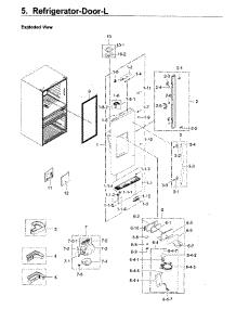 Fridge Door L parts for Samsung Refrigerator RF22KREDBSG/AA-04 from AppliancePartsPros.com