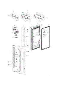 Fridge Door L parts for Samsung Refrigerator RFG237AABP/XAA-01 from AppliancePartsPros.com