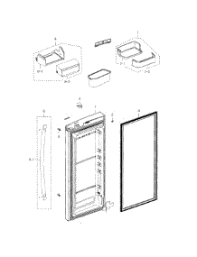 Fridge Door R parts for Samsung Refrigerator RFG237AABP/XAA-01 from AppliancePartsPros.com