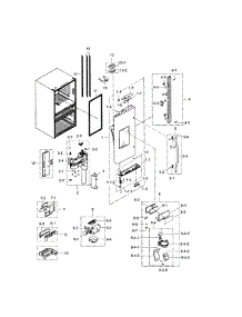 Refrigerator Door L parts for Samsung Refrigerator RF23HSESBSR/AA-01 from AppliancePartsPros.com