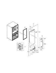 Refrigerator Door R parts for Samsung Refrigerator RF23HSESBSR/AA-01 from AppliancePartsPros.com