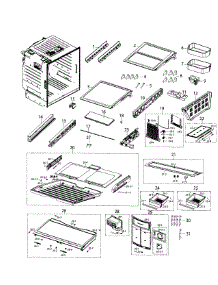 Fridge parts for Samsung Refrigerator RF260BEAEBC/AA-02 from AppliancePartsPros.com