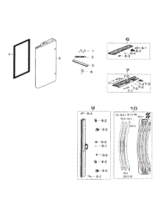 Left Door parts for Samsung Refrigerator RF260BEAEBC/AA-02 from AppliancePartsPros.com