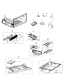 Freezer parts for Samsung Refrigerator RF260BEAEBC/AA-02 from AppliancePartsPros.com