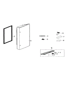 Right Door parts for Samsung Refrigerator RF260BEAEBC/AA-02 from AppliancePartsPros.com