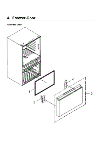 Freezer Door parts for Samsung Refrigerator RF23M8070SG/AA-00 from AppliancePartsPros.com