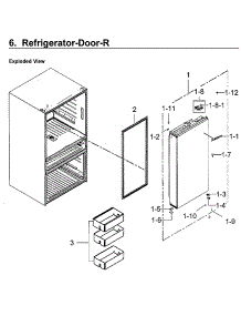 Fridge Door Rt parts for Samsung Refrigerator RF23M8070SG/AA-00 from AppliancePartsPros.com