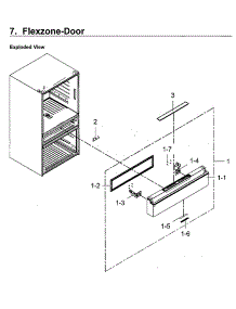 Flexzone Door parts for Samsung Refrigerator RF23M8070SG/AA-00 from AppliancePartsPros.com