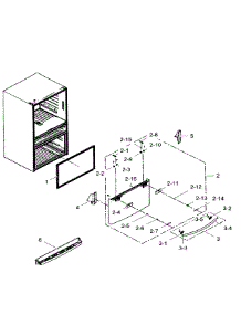 Freezer Door parts for Samsung Refrigerator RF24FSEDBSR/AA-08 from AppliancePartsPros.com