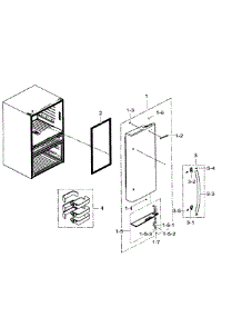 Fridge Door Rt parts for Samsung Refrigerator RF24FSEDBSR/AA-08 from AppliancePartsPros.com