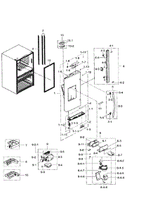 Fridge Door Lt parts for Samsung Refrigerator RF24FSEDBSR/AA-08 from AppliancePartsPros.com