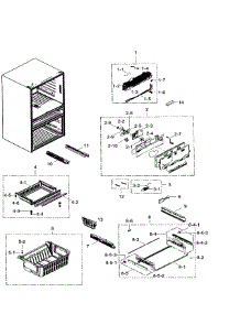 Freezer parts for Samsung Refrigerator RF24FSEDBSR/AA-08 from AppliancePartsPros.com