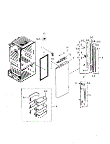 Refrigerator Door - Left parts for Samsung Refrigerator RF260BEAEWW/AA-01 from AppliancePartsPros.com